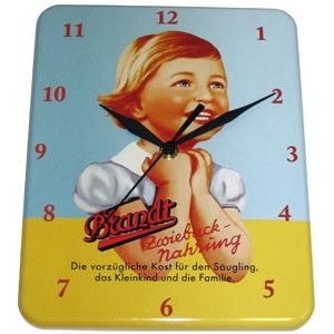 Plechové hodiny Brandt