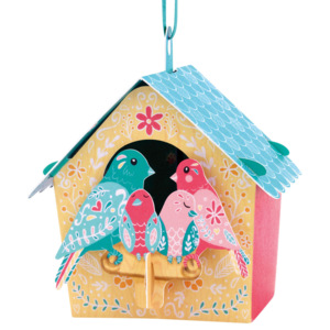 Santoro papierová závesná dekorácia Bird House Family