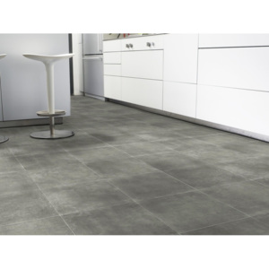 PVC podlaha Tex Acoustic Concrete tile graphite 1821 šírka 4m