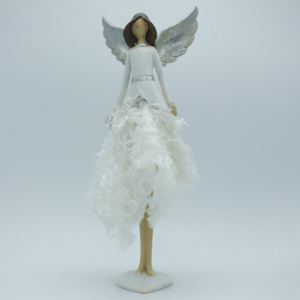 Keramický anjel so sukničkou 38 cm výška 38 cm keramika