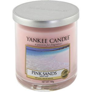 Sviečka v sklenenom valci Yankee Candle Ružové piesky, 198 g