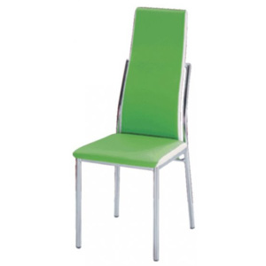 TEMPO KONDELA Zora jedálenská stolička chrómová / zelená / biela