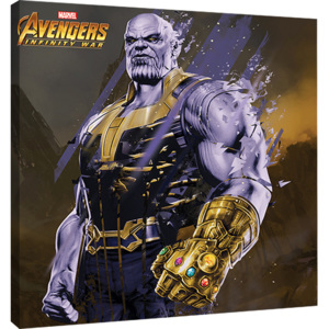 Obraz na plátne Avengers Infinity War - Thanos Fragmented, (40 x 40 cm)