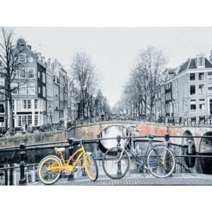 Obraz na plátne - Žltý bicykel, 60x80 cm