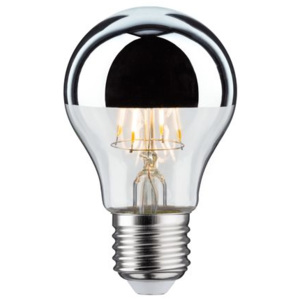 Žiarovky a LEDPAULMANN LED žárovka 5W E27 zrcadlový vrchlík stříbrný 230V teplá bílá 28376