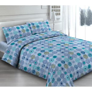 Bavlnené posteľné obliečky Soffione modré