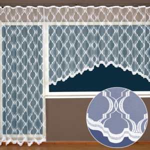 Hotová žakárová záclona Judita - balkónový komplet