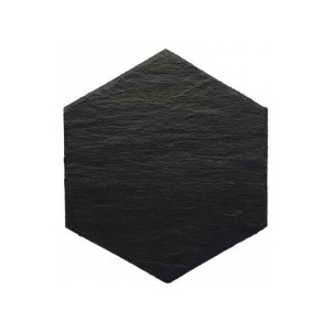 Crela Slate Saucer, HEXAGON, 1 piece, 11x11 cm