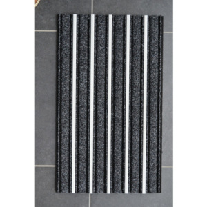 Čierna rohožka Hanse Home Alu, 47 × 75 cm