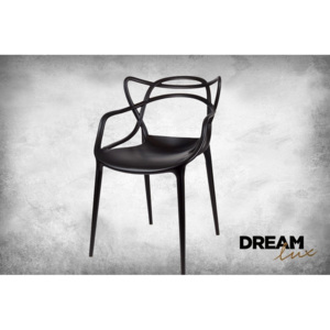 Dreamlux Designová stolička čierna, Plast