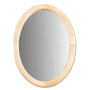 Oválne zrkadlo s dreveným rámom LA110