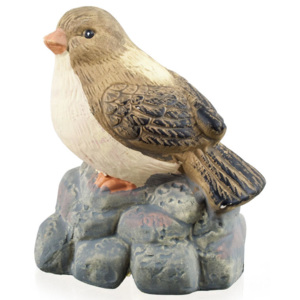 Záhradná dekorácia - vták na kameni