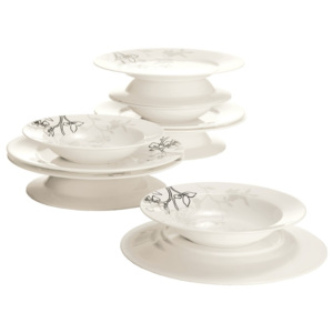 12-dielna sada tanierov z kostného porcelánu Maxwell & Williams Moon Shadow