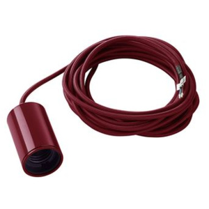 Závesné svietidlo SLV FITU závěsné svítidlo A60 kulaté vínově červená kabel 5m s otevřeným koncem max. 60 W 132698