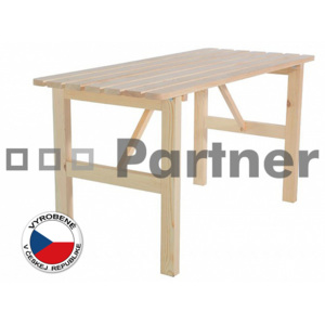 Záhradný stôl Borovica masív 01. Akcia -40%. Vlastná spoľahlivá doprava až k Vám domov