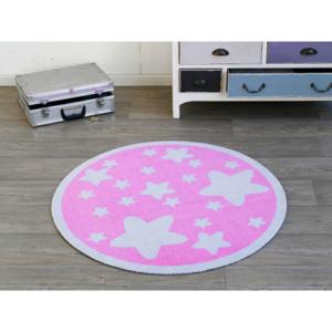 Hanse Home Detský okrúhly koberec Hviezdičky, ružový