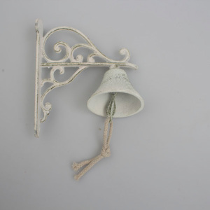 Liatinový zvonček biela patina 17 x 15 cm liatina