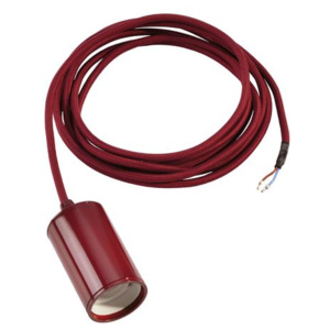 Závesné svietidlo SLV FITU E27, kruhové, vínově červená, E27, max. 60 W, 2,5 m kabel s otevřeným koncem. 132658