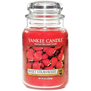 Sviečka v sklenenej dóze Yankee Candle Sladké jahody, 623 g