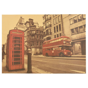 AWOO Retro plagát "London Telephone Booth" 51x36 cm