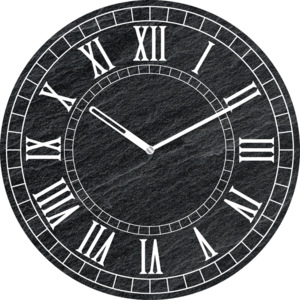 Eurographics Sklenené hodiny - Old Slate Clock 55x55cm
