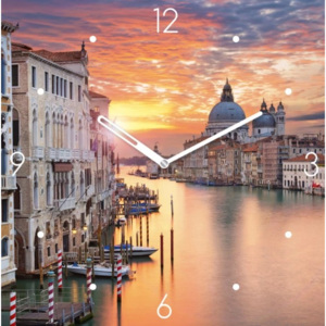 Eurographics Sklenené hodiny - Grand Canal In Venice 55x55cm