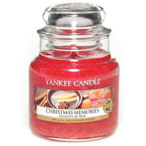 Sviečka v sklenenej dóze Yankee Candle Vianočné spomienky, 104 g