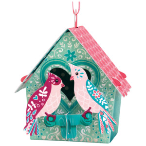 Santoro papierová závesná dekorácia Bird House Love Birds