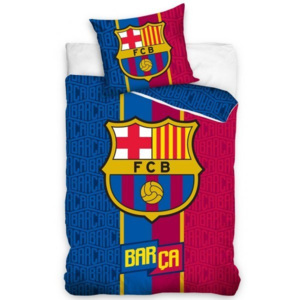 Posteľné obliečky pre futbalistov FC Barcelona pruhované 140x200