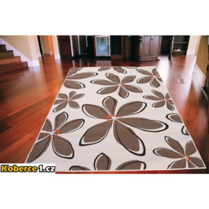 Kusový koberec PP Kvety krémový 160x230, Velikosti 160x230cm