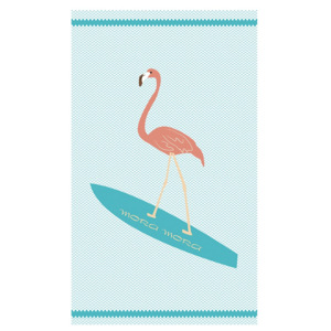 Plážová osuška Surf Flamingo barevna