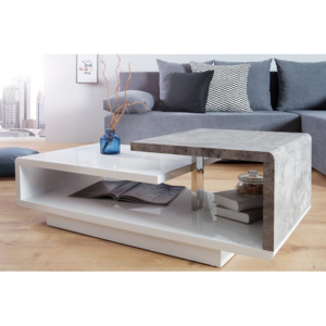 Konferenčný stolík Concept 100cm biela + betón