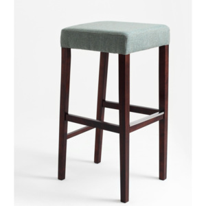 Svetlotyrkysová barová stolička s tmavohnedými nohami Custom Form Wilton