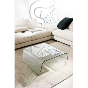 ZEN dizajnový konferenčný stolík sklenený P&C - transparentné - 80 x 80 cm