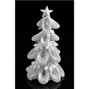 Vianočný stromček sivý - sieťovaný 26 cm, 1ks