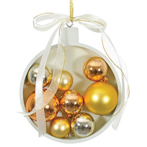 Vianočná dekorácia - šampanská zlatá 15 cm, 1ks