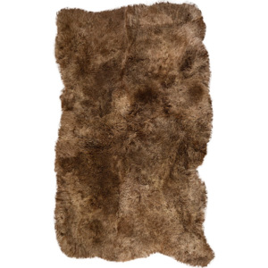 Hnedý kožušinový koberec s krátkým vlasom Darte, 120 x 180 cm