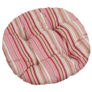 Hančin krámek Sedáky na stoličky okrúhle prešívané 62/252 Ivo Rozmer průměr 40 cm proužek růžový