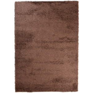 Kusový koberec Shaggy Skandy tmavo hnedý, Velikosti 80x150cm