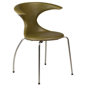 Zelená kožená stolička DAN-FORM Denmark Flair