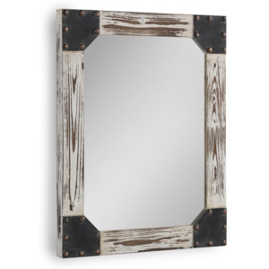 Biele nástenné zrkadlo Geese Washed, 57 × 70 cm