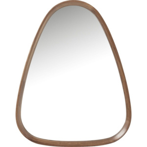 Zrkadlo s hnedým dreveným rámom Kare Design Denver, 75 × 95 cm