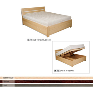 Jednolôžková masívna posteľ LK 195 S140
