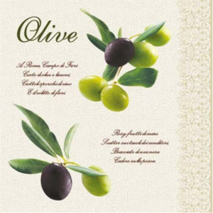 Obrúsky paw l 33x33cm olive