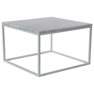 Mramorový konferenčný stolík so sivou konštrukciou RGE Accent, 75 × 75 cm