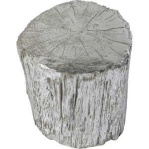 Stolička v striebornej farbe Kare Design Tronco, ⌀ 40 cm