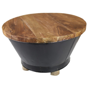 Odkladací stolík z teakového dreva HSM Collection Buckt, ⌀ 70 cm