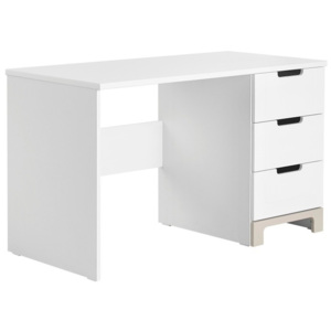 Bielo-sivý písací stôl Pinio Mini, dĺžka 120 cm