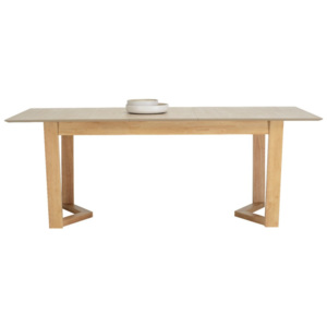 Sivý rozkladací jedálenský stôl s nohami z dubového dreva sømcasa Irina, 160 × 90 cm