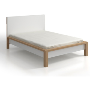 Dvojlôžková posteľ z borovicového dreva s úložným priestorom Skandica InBig, 160 × 200 cm